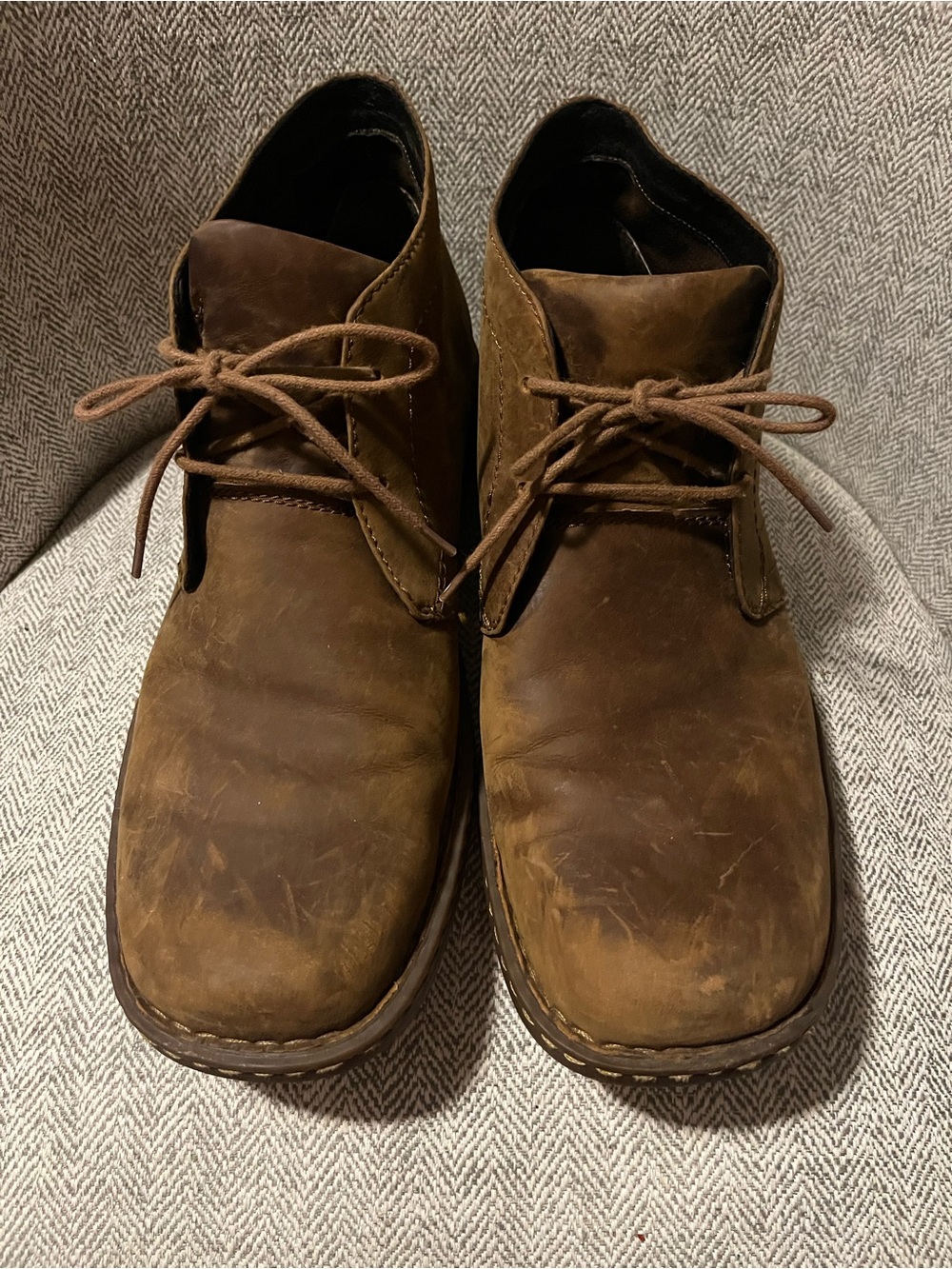 Børn Men’s Brown Leather Chukka Boots Size 13M Lace Up Casual Ankle Boots